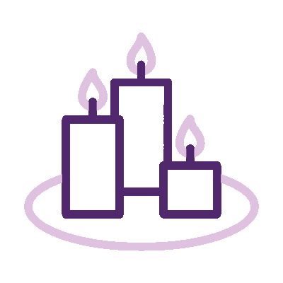 animated spa candles